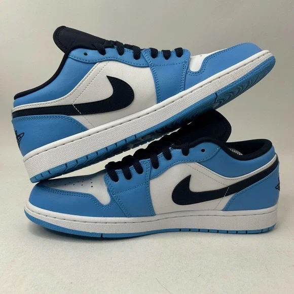 Nike Shoes Jordan 1 Low Retro “UNC Powder Blue Obsidian” 2023 - Picture 3 of 8